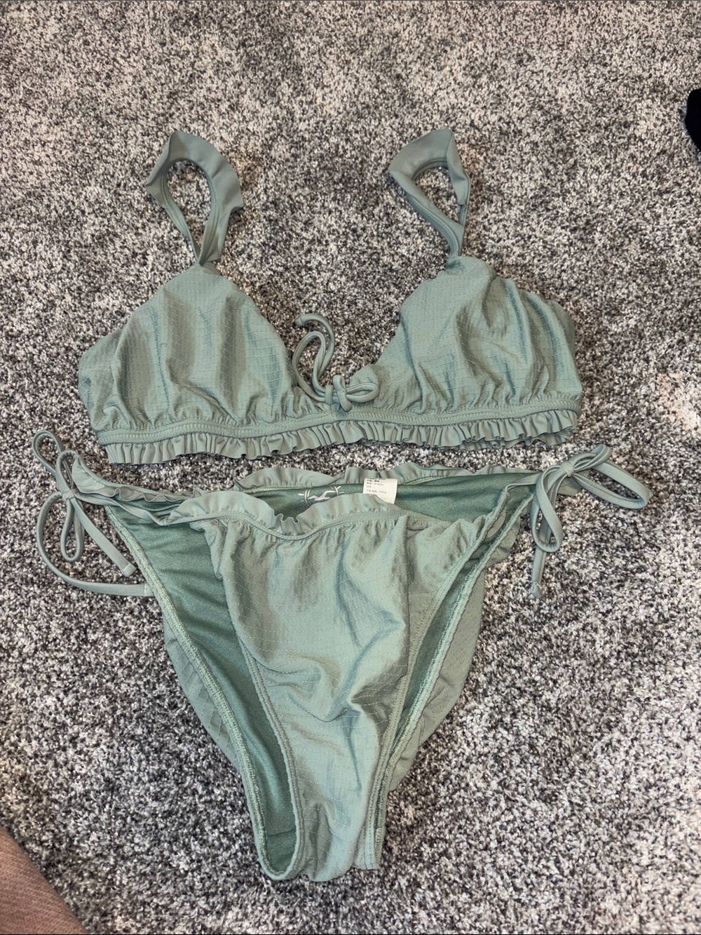 Hollister Sage Green Tie-Side Bikini